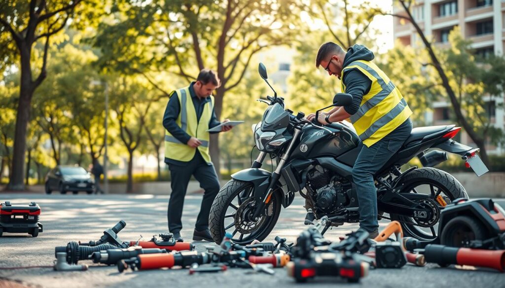 professionelle Motorradunfall Begutachtung