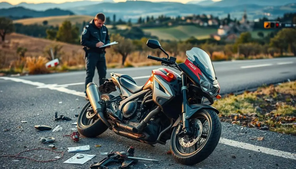 Schadensmanagement Motorradunfall Italien Beweismaterial