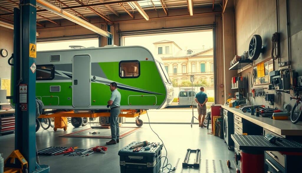 best camper trailer repair shop Italy