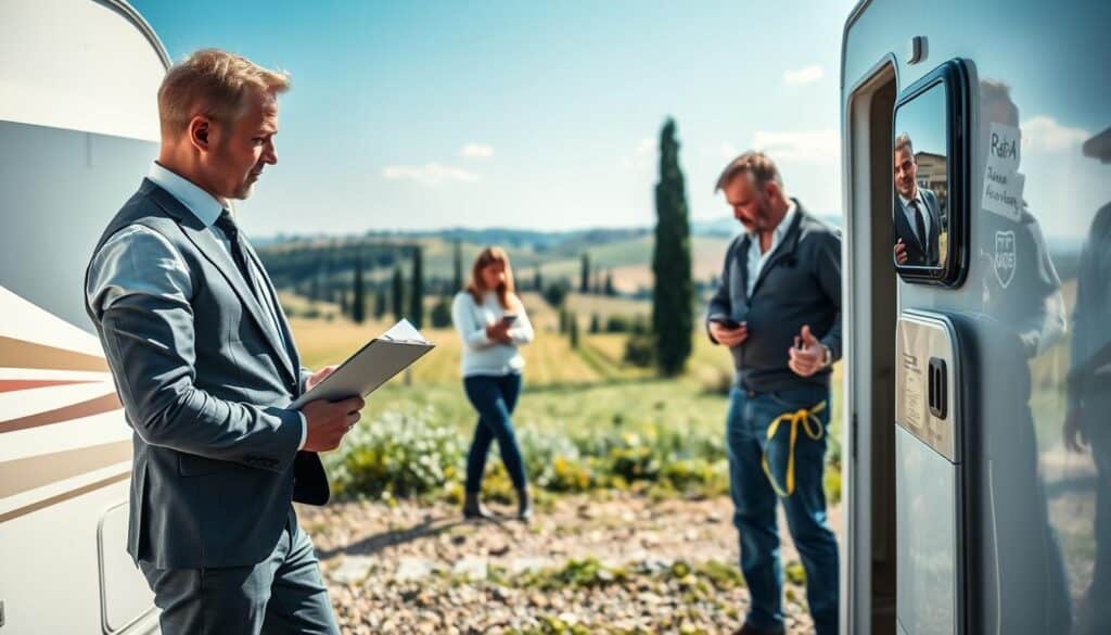 touring caravan damage assessment in Italy touring caravan damage assessment in Italy